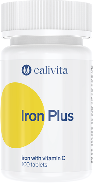 Calivita Železo Iron Plus s vitamínom C- 100 tabliet 