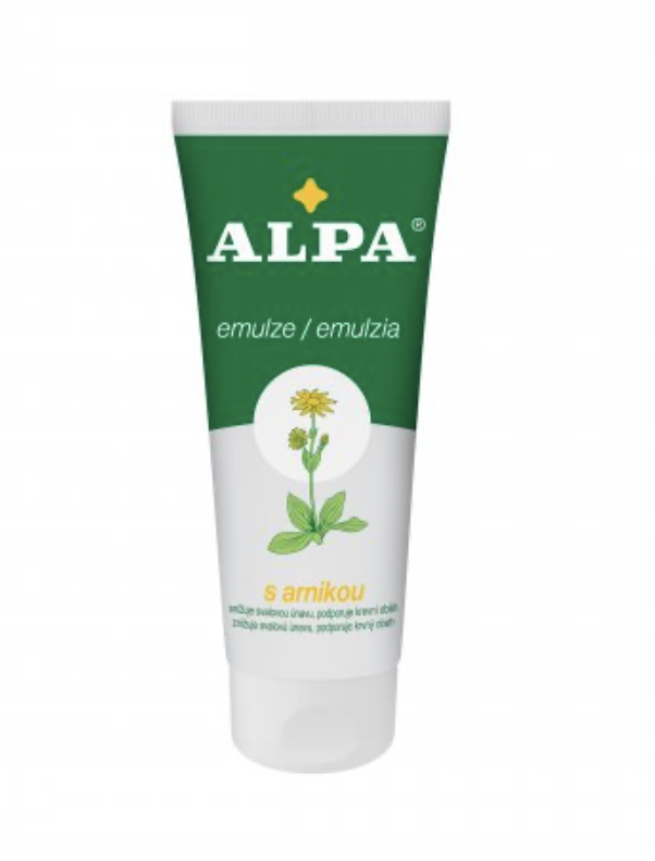 ALPA emulzia ARNIKA 100 ml – kŕčové žily, pomliaždeniny, kĺby, svaly
