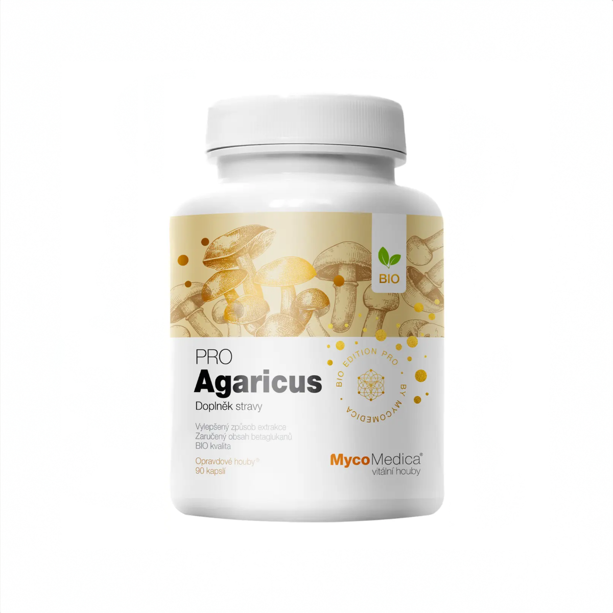MycoMedica Agaricus PRO 90 rostlinných kapslí