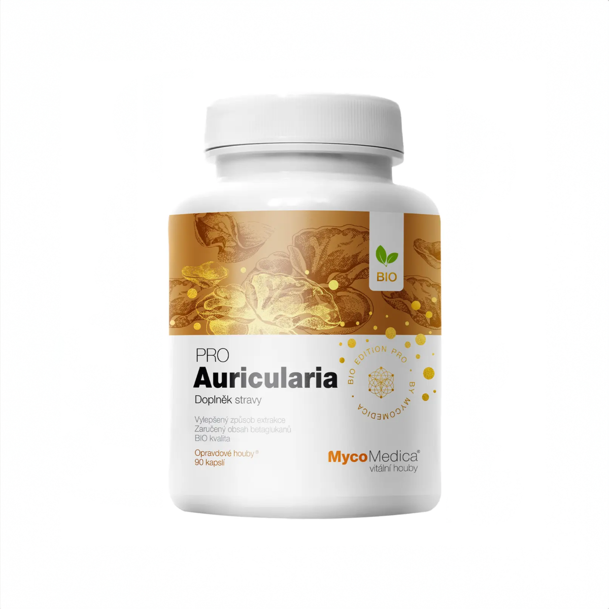 MycoMedica Auricularia PRO 90 rostlinných kapslí