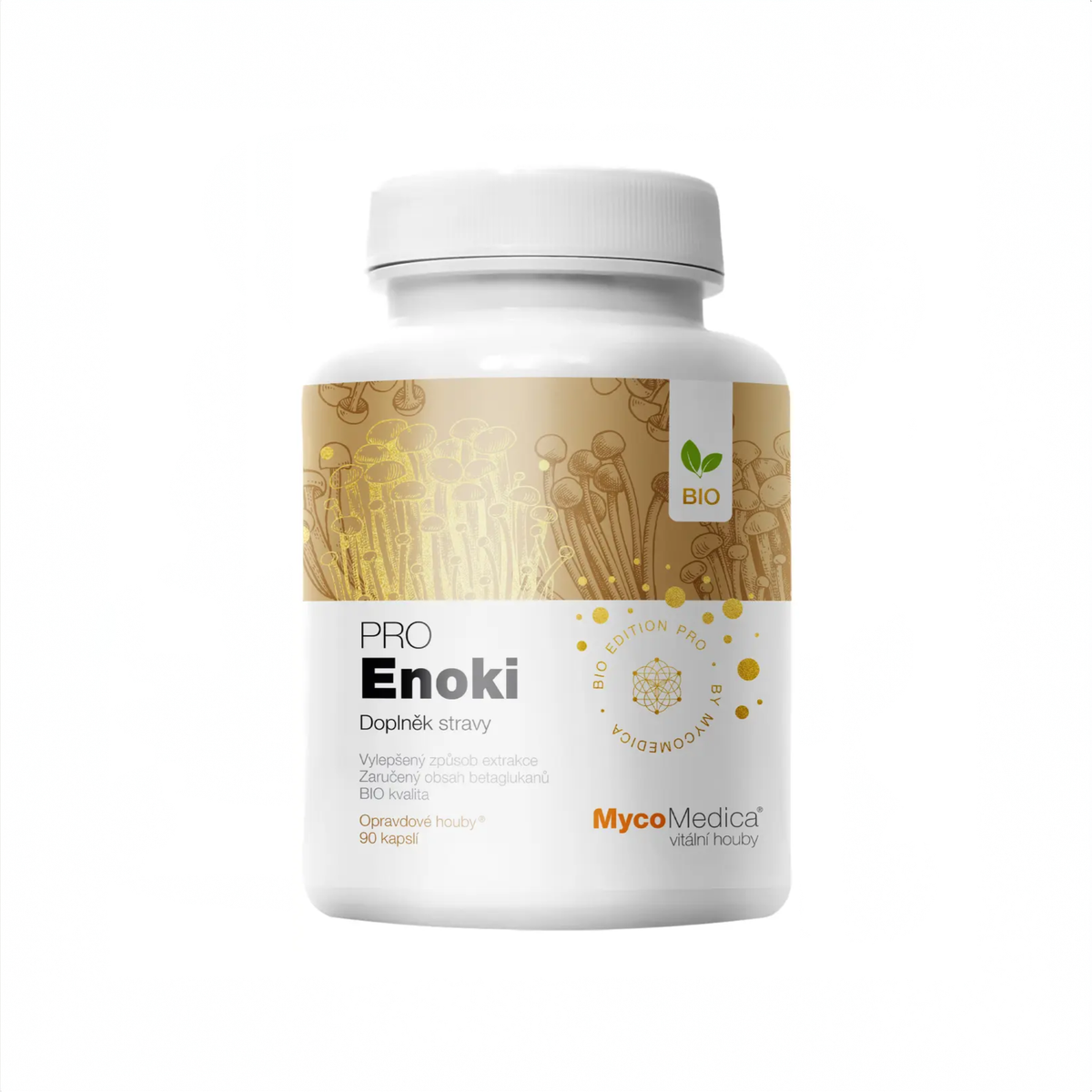 MycoMedica Enoki PRO 90 rostlinných kapslí