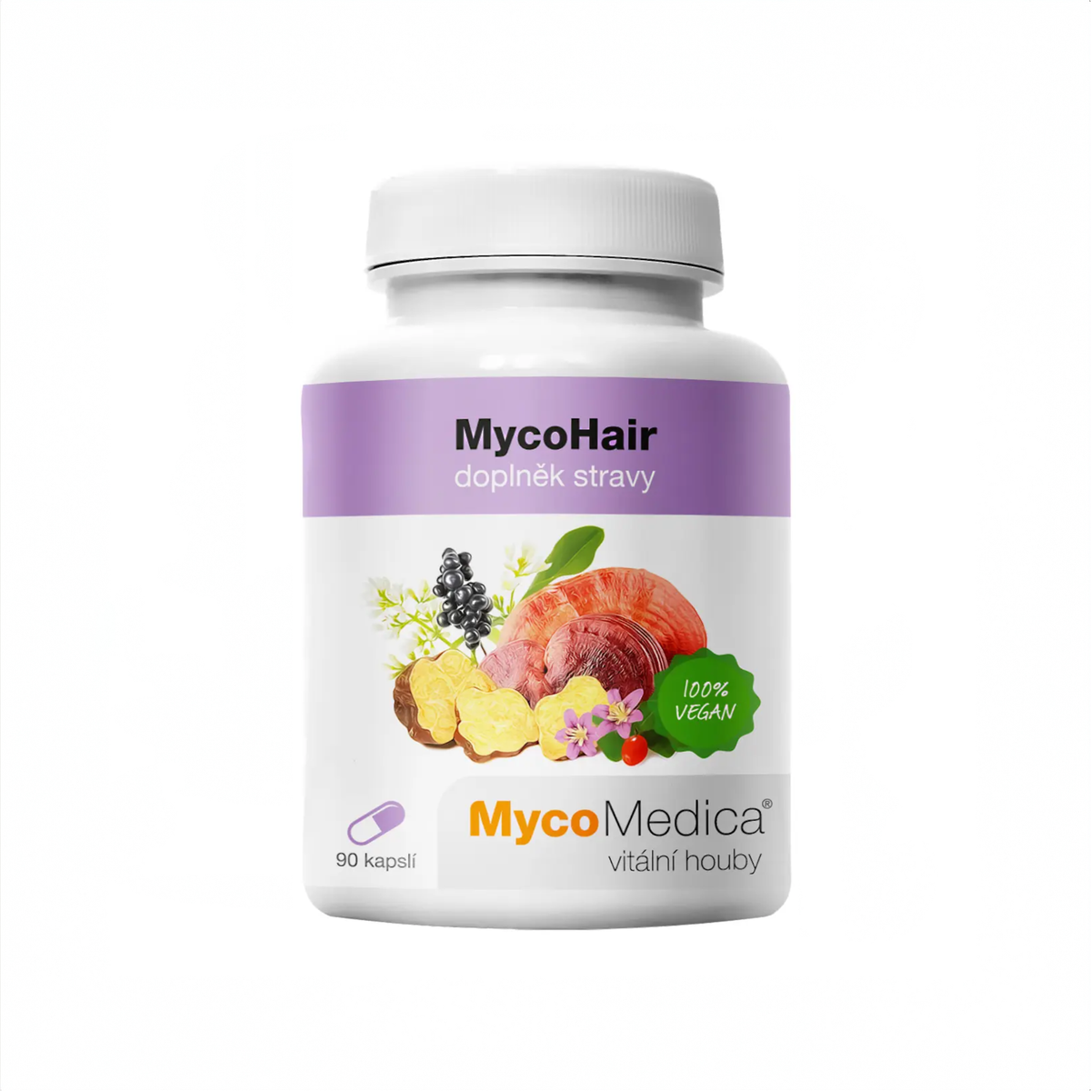 Mycomedeica MycoHair 90 rastlinných kapsúl
