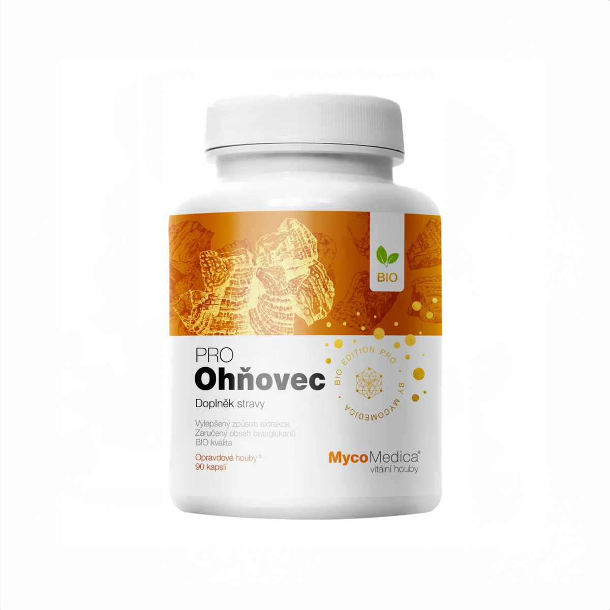 MycoMedica Ohňovec PRO 90 rostlinných kapslí