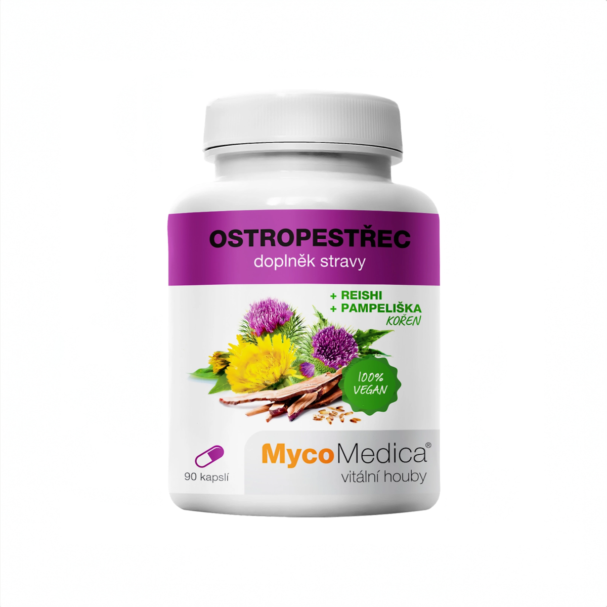 MycoMedica Pestrec 90 rastlinných kapsúl