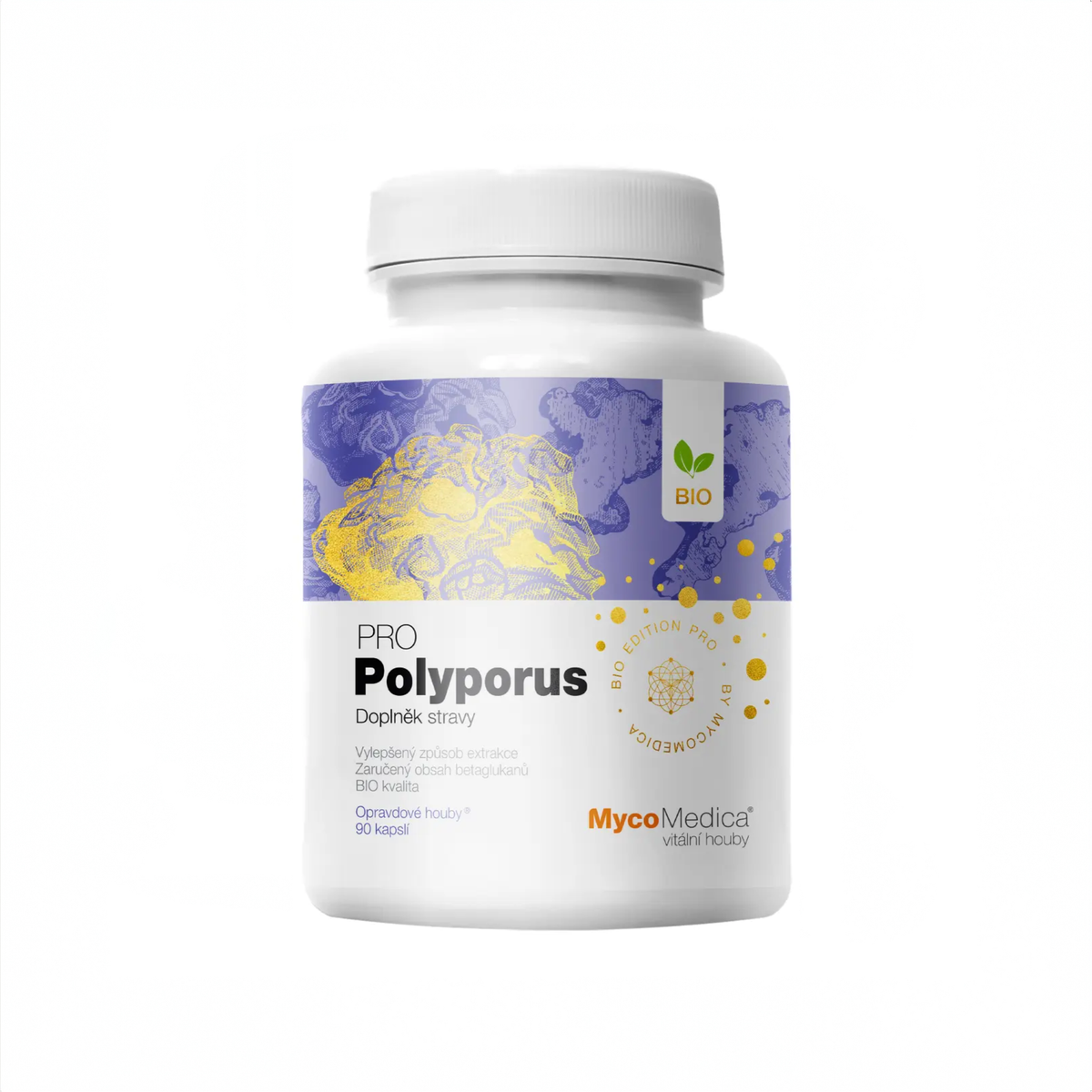 MycoMedica Polyporus PRO 90 rostlinných kapslí