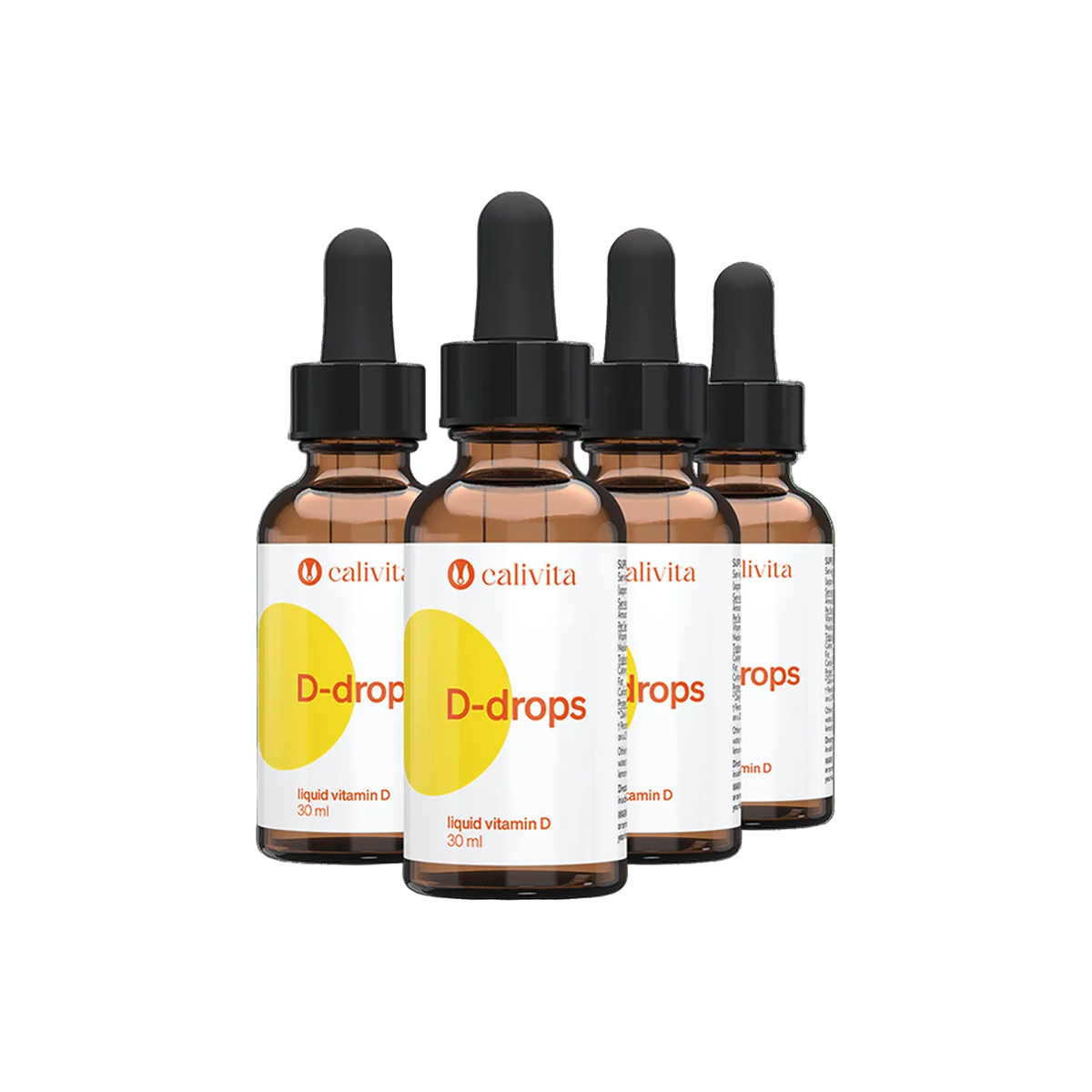 Calivita Vitamín D kvapky D-drops 4x30ml Family pack